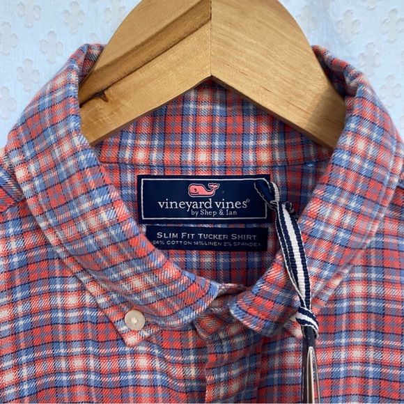 VINEYARD VINES Men's Allamanda Check Slim Tucker Shirt - Picture 6 of 7